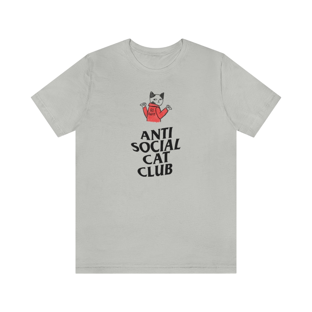 “Anti Social Cat Club” Shirt - Unisex Short-Sleeve Jersey Tee