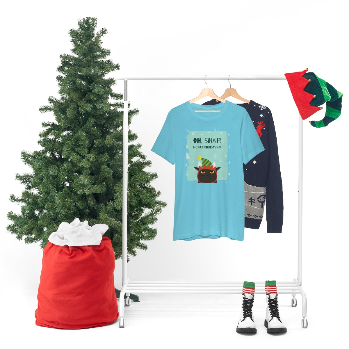 "OH SNAP.  MERRY CHRISTMAS" Unisex Jersey Short Sleeve Tee