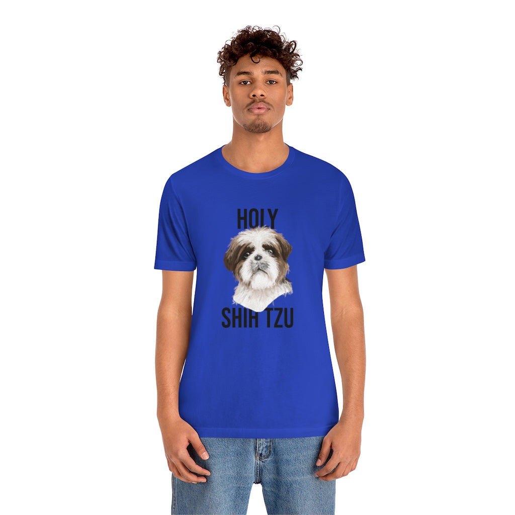 "Holy Shi Tzu" Shirt - Unisex Short-Sleeve Jersey Tee