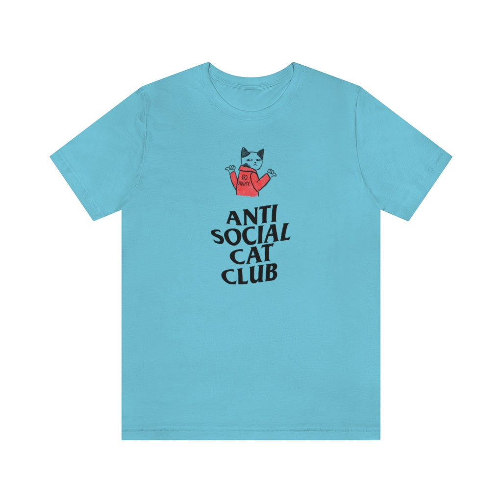 “Anti Social Cat Club” Shirt - Unisex Short-Sleeve Jersey Tee