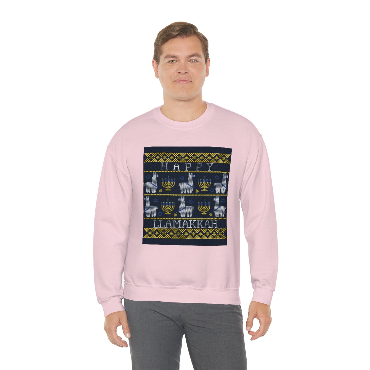 "Happy Llamakkah" Unisex Heavy Blend Crewneck Sweatshirt