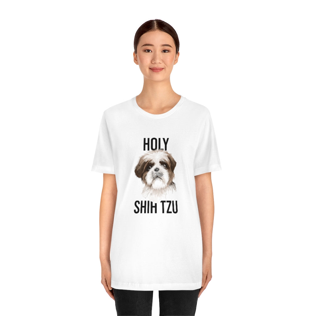 "Holy Shi Tzu" Shirt - Unisex Short-Sleeve Jersey Tee