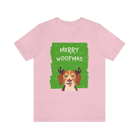 "MERRY WOOFMAS" Unisex Jersey Short Sleeve Tee