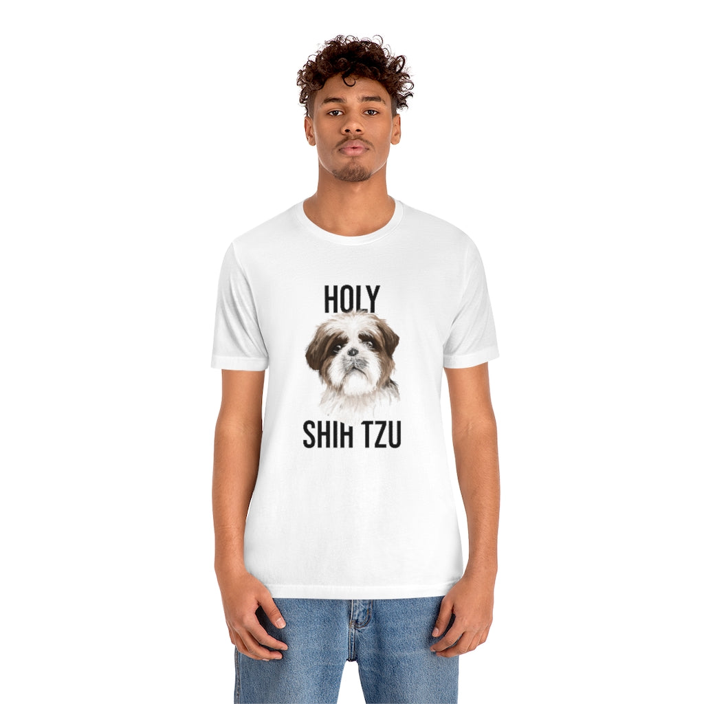 "Holy Shi Tzu" Shirt - Unisex Short-Sleeve Jersey Tee