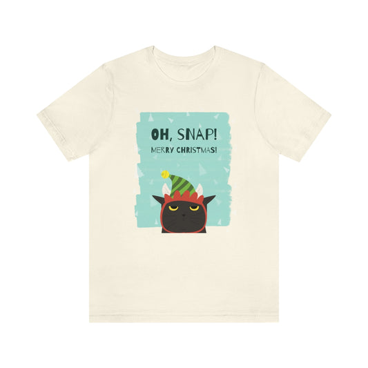 "OH SNAP.  MERRY CHRISTMAS" Unisex Jersey Short Sleeve Tee