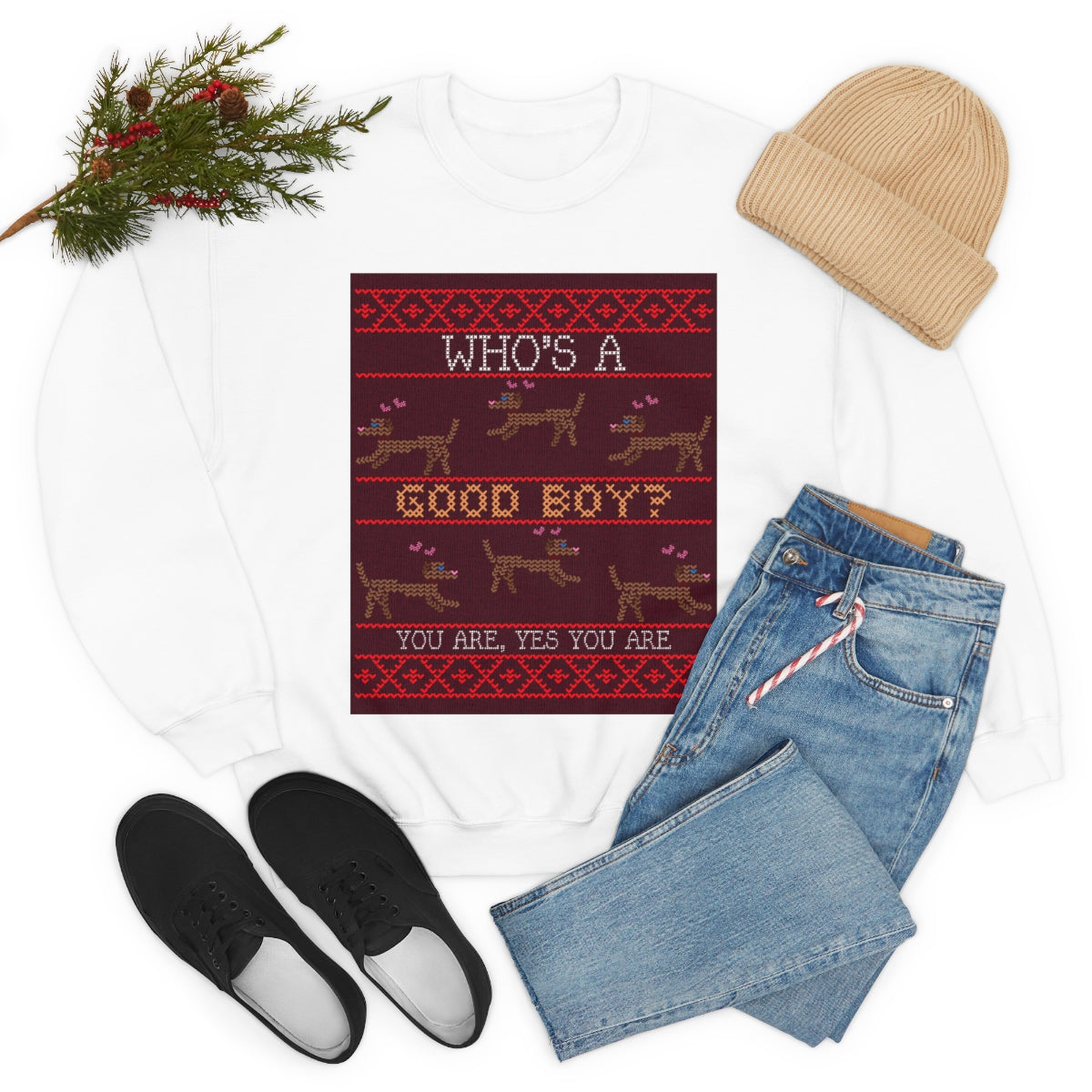 "Who's a Good Boy? You are.  Yes You Are" Unisex Heavy Blend™ Crewneck Sweatshirt