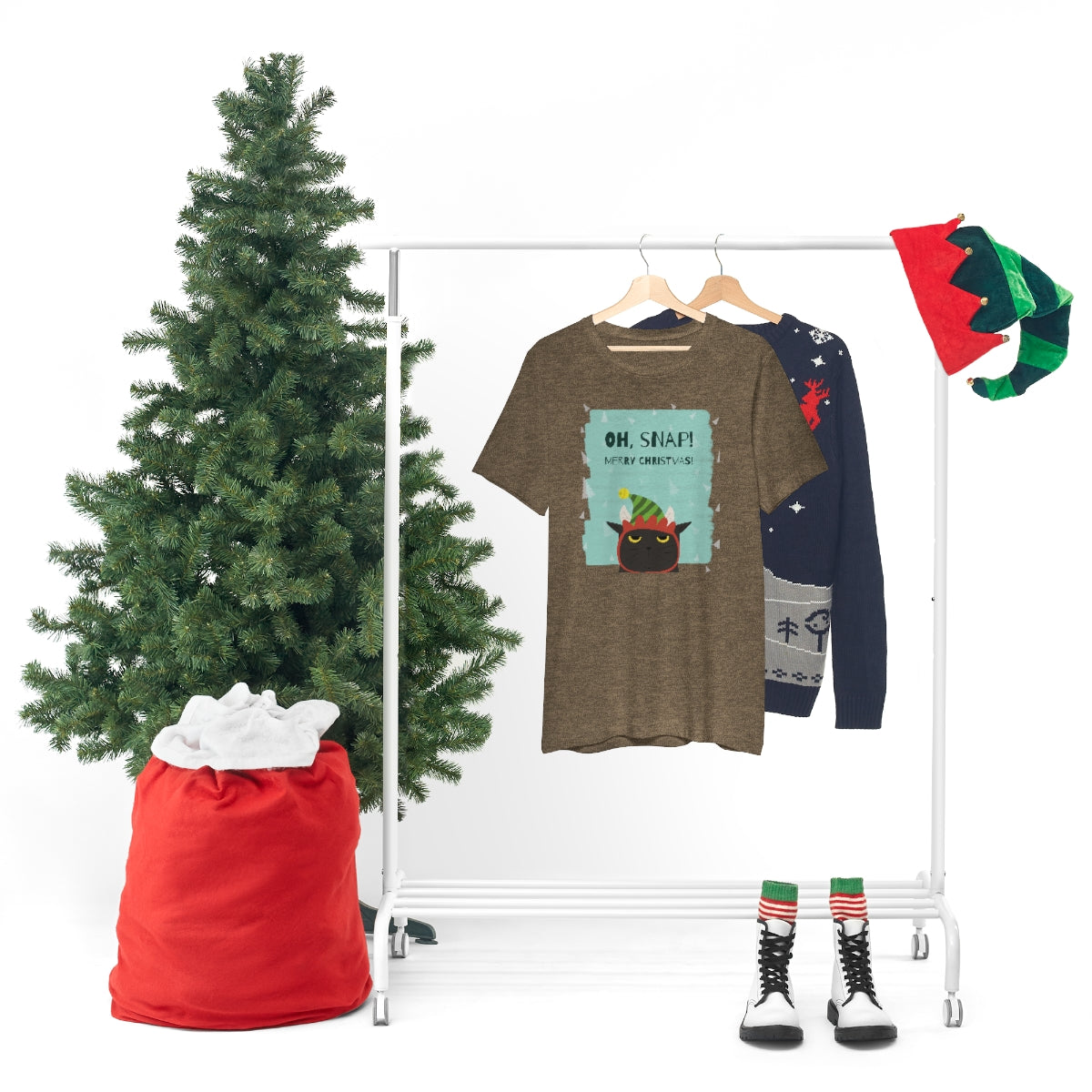 "OH SNAP.  MERRY CHRISTMAS" Unisex Jersey Short Sleeve Tee