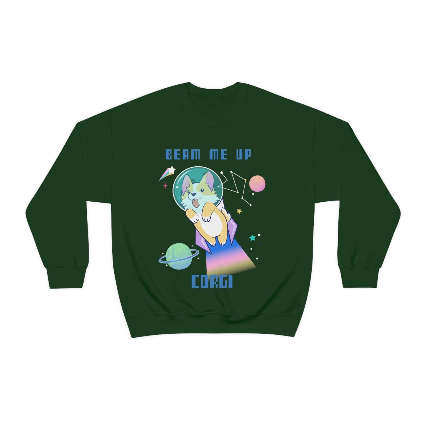 "Beam Me Up Corgi" Unisex Heavy Blend Crewneck Sweatshirt