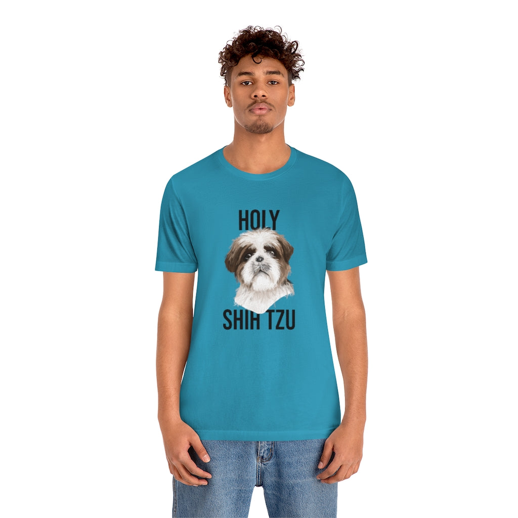 "Holy Shi Tzu" Shirt - Unisex Short-Sleeve Jersey Tee