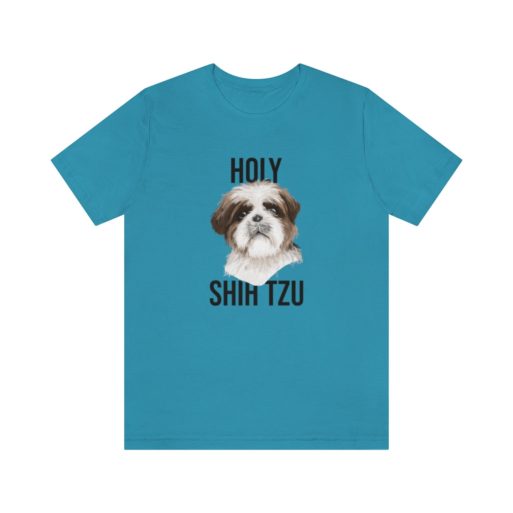 "Holy Shi Tzu" Shirt - Unisex Short-Sleeve Jersey Tee