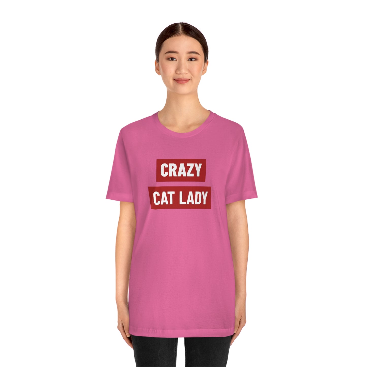 “Crazy Cat Lady” Shirt - Unisex Short-Sleeve Jersey Tee