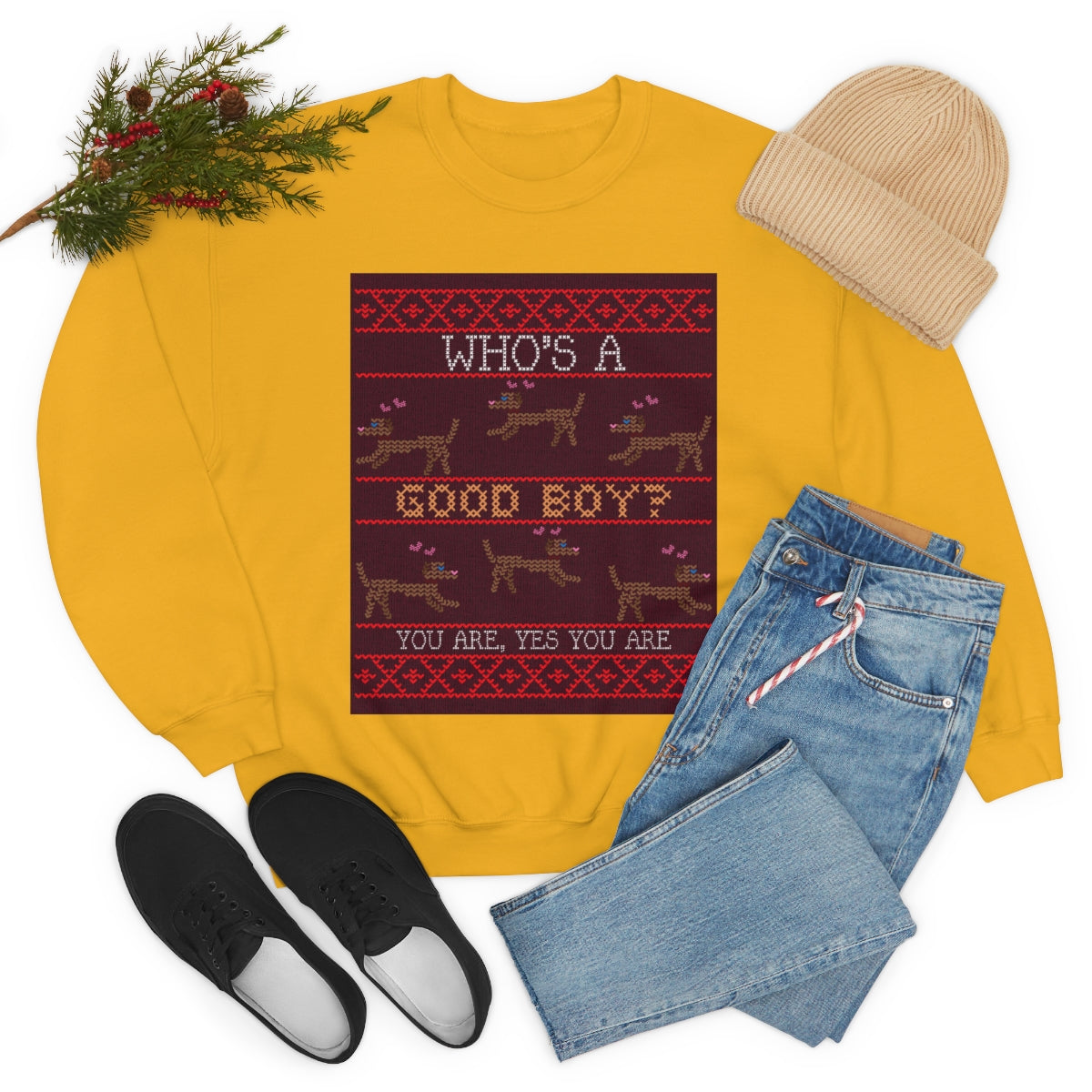 "Who's a Good Boy? You are.  Yes You Are" Unisex Heavy Blend™ Crewneck Sweatshirt