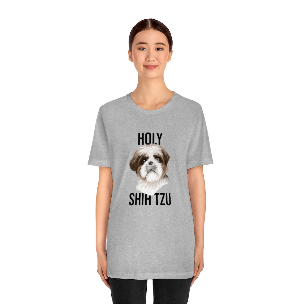 "Holy Shi Tzu" Shirt - Unisex Short-Sleeve Jersey Tee