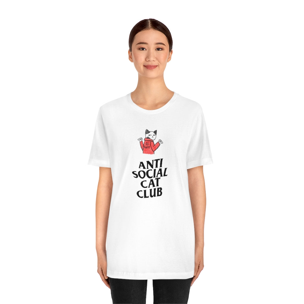 “Anti Social Cat Club” Shirt - Unisex Short-Sleeve Jersey Tee