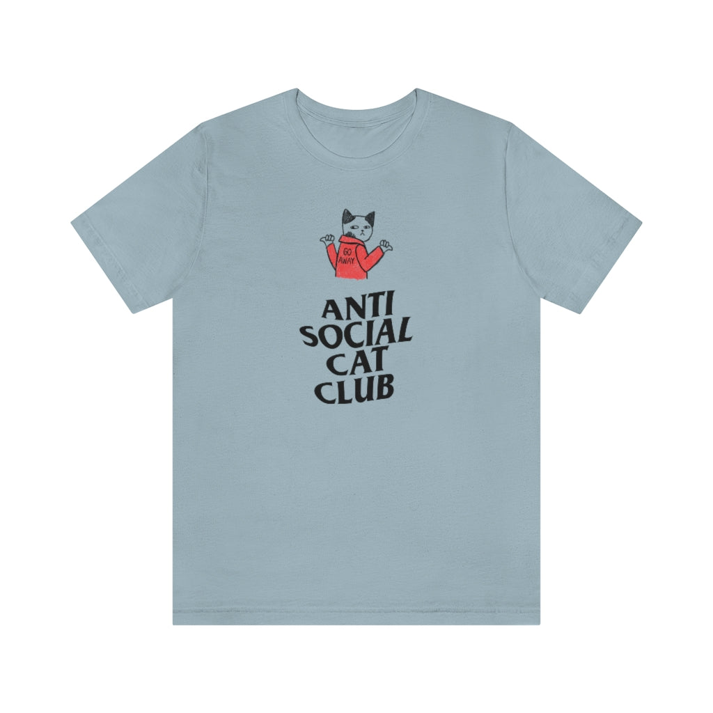 “Anti Social Cat Club” Shirt - Unisex Short-Sleeve Jersey Tee