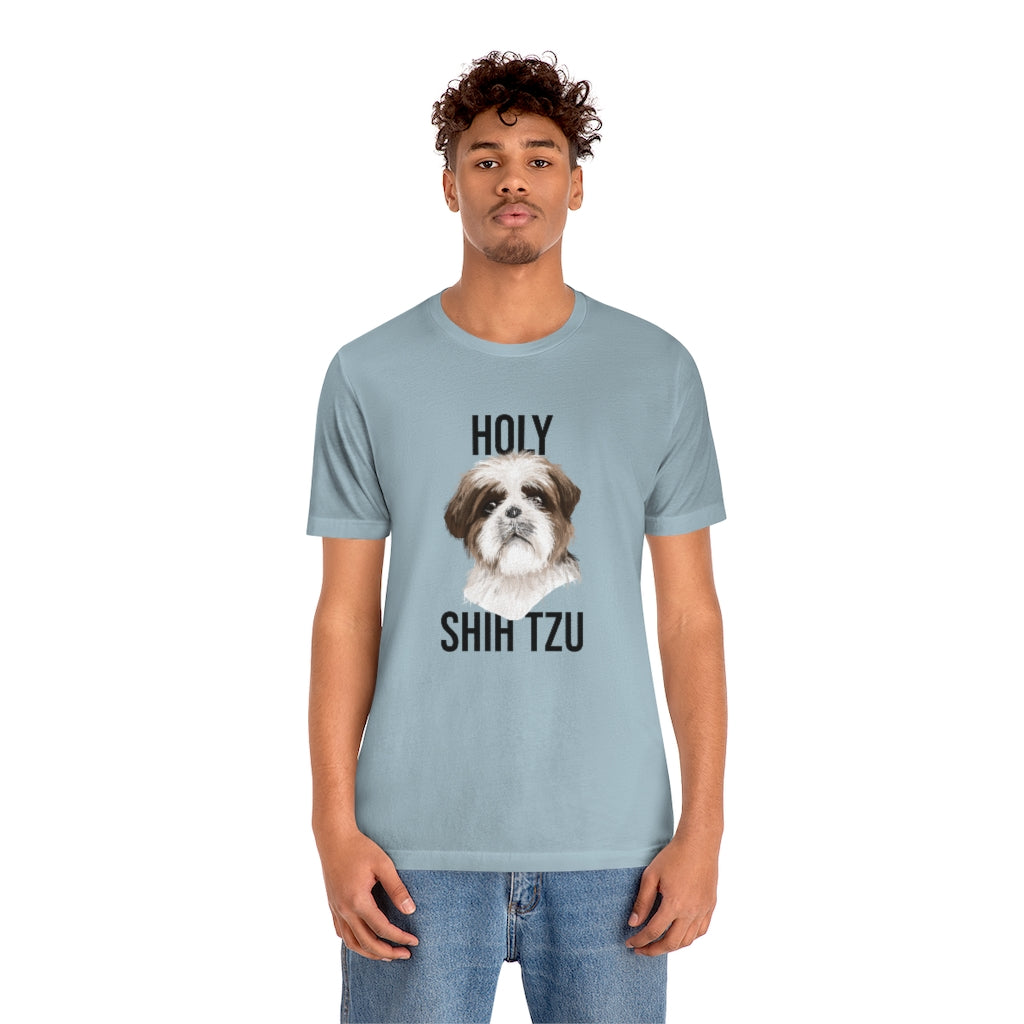 "Holy Shi Tzu" Shirt - Unisex Short-Sleeve Jersey Tee