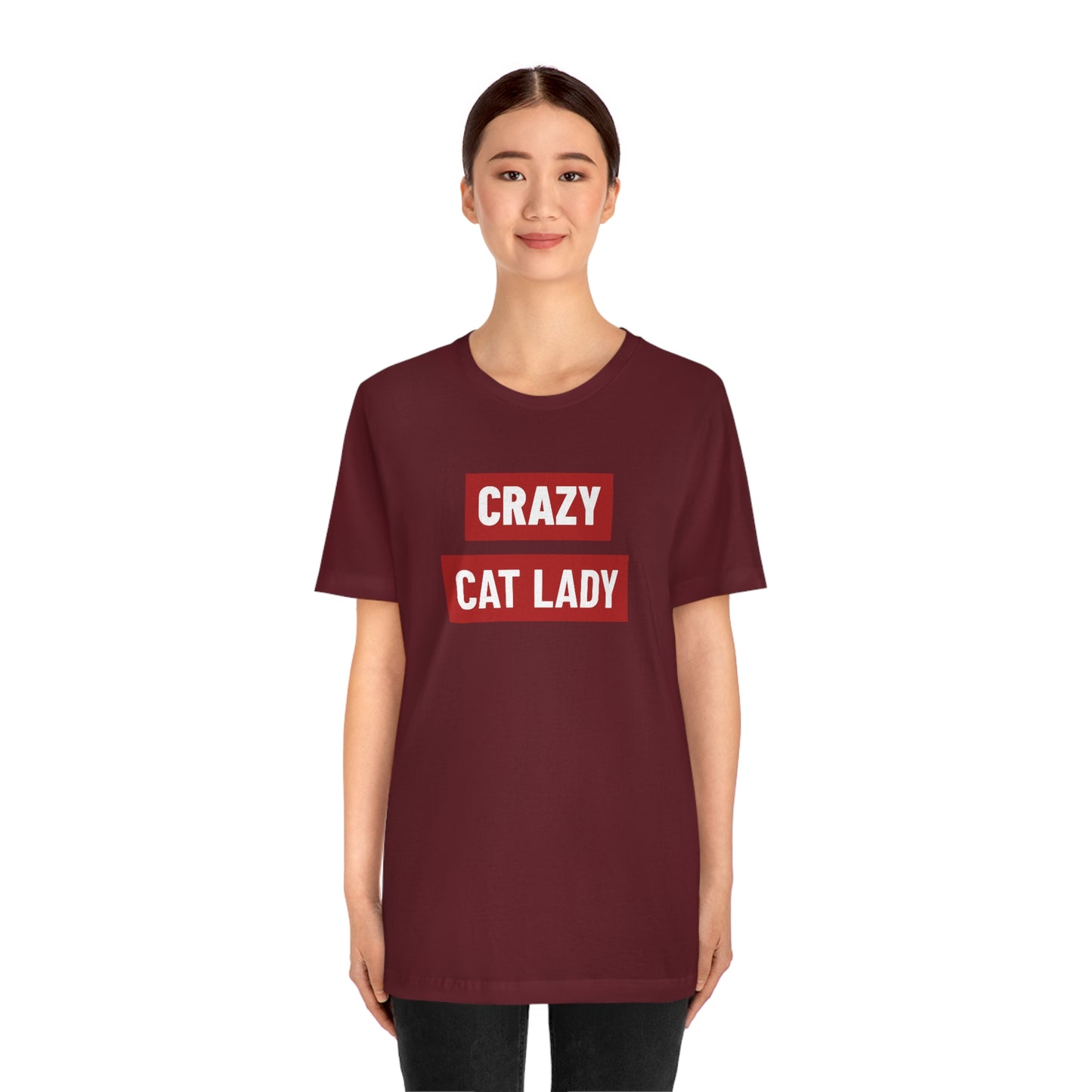 “Crazy Cat Lady” Shirt - Unisex Short-Sleeve Jersey Tee