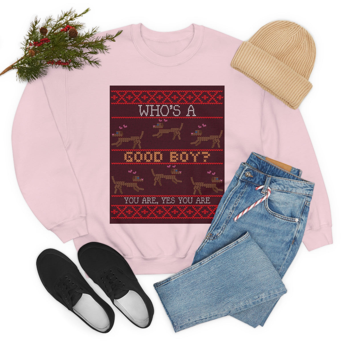 "Who's a Good Boy? You are.  Yes You Are" Unisex Heavy Blend™ Crewneck Sweatshirt