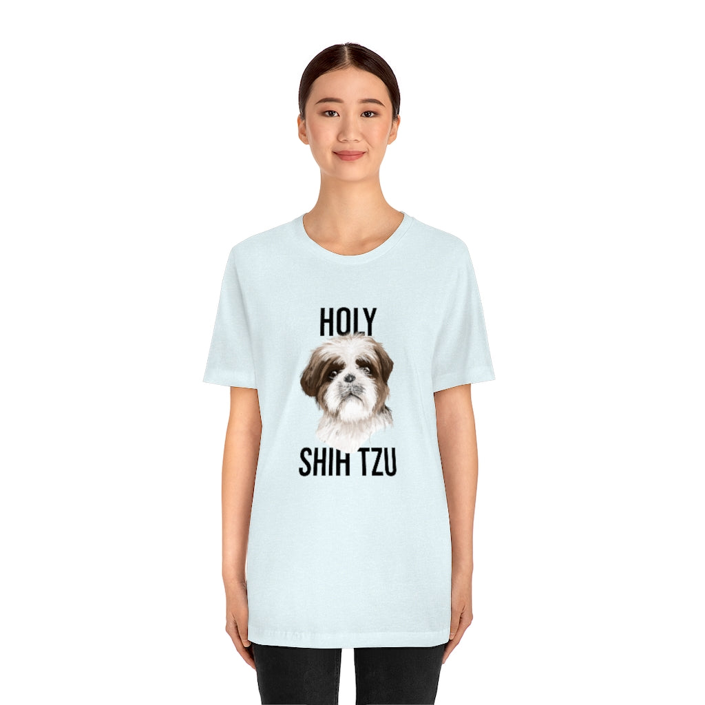 "Holy Shi Tzu" Shirt - Unisex Short-Sleeve Jersey Tee