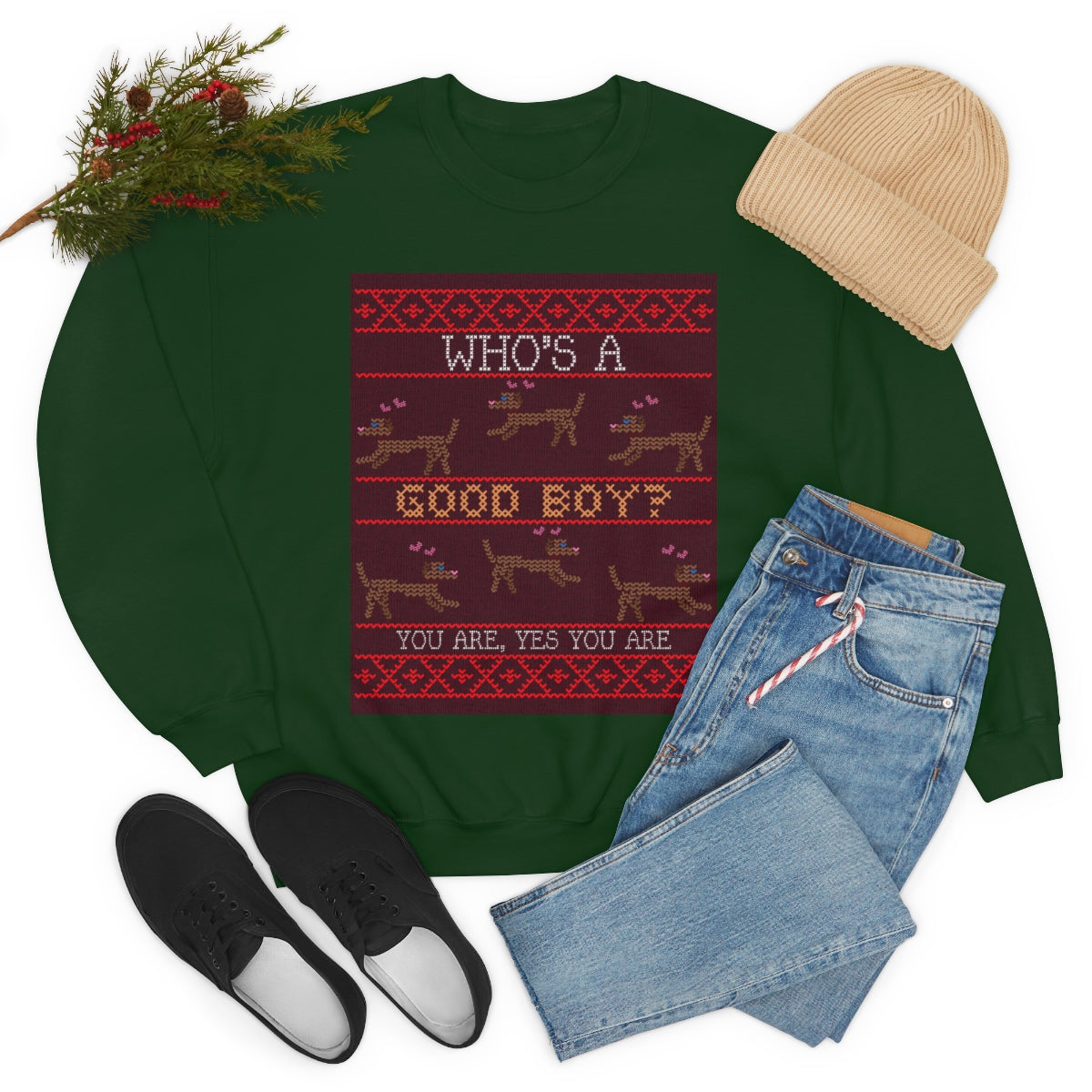 "Who's a Good Boy? You are.  Yes You Are" Unisex Heavy Blend™ Crewneck Sweatshirt