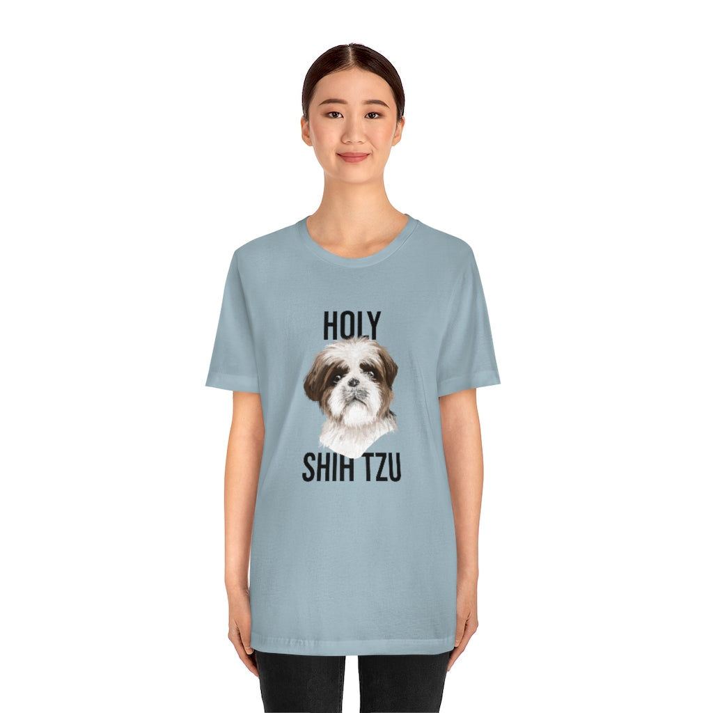 "Holy Shi Tzu" Shirt - Unisex Short-Sleeve Jersey Tee