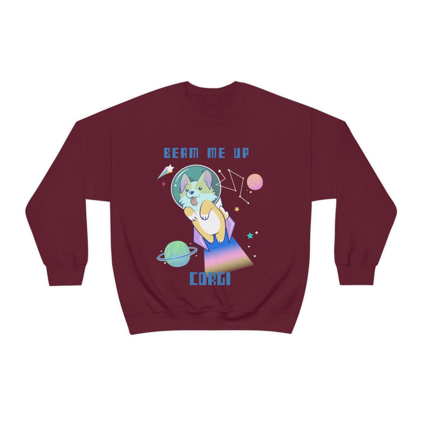 "Beam Me Up Corgi" Unisex Heavy Blend Crewneck Sweatshirt