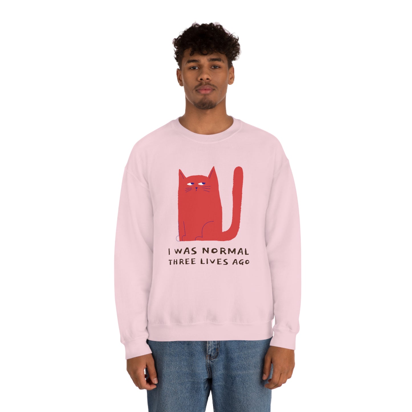 "I Was Normal Three Lives Ago" Unisex Heavy Blend Crewneck Sweatshirt