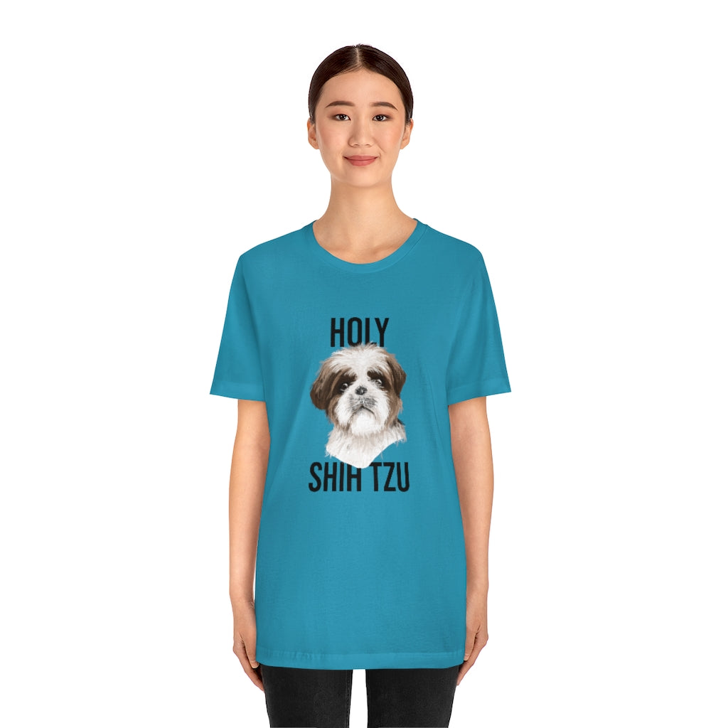 "Holy Shi Tzu" Shirt - Unisex Short-Sleeve Jersey Tee