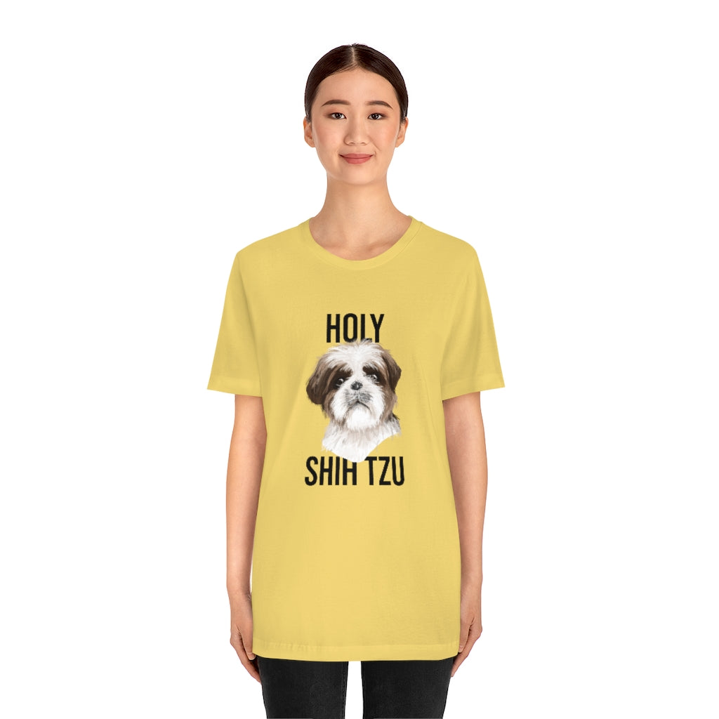 "Holy Shi Tzu" Shirt - Unisex Short-Sleeve Jersey Tee