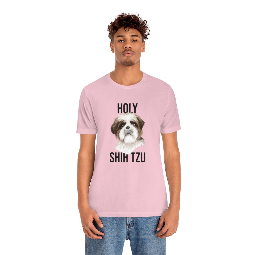 "Holy Shi Tzu" Shirt - Unisex Short-Sleeve Jersey Tee