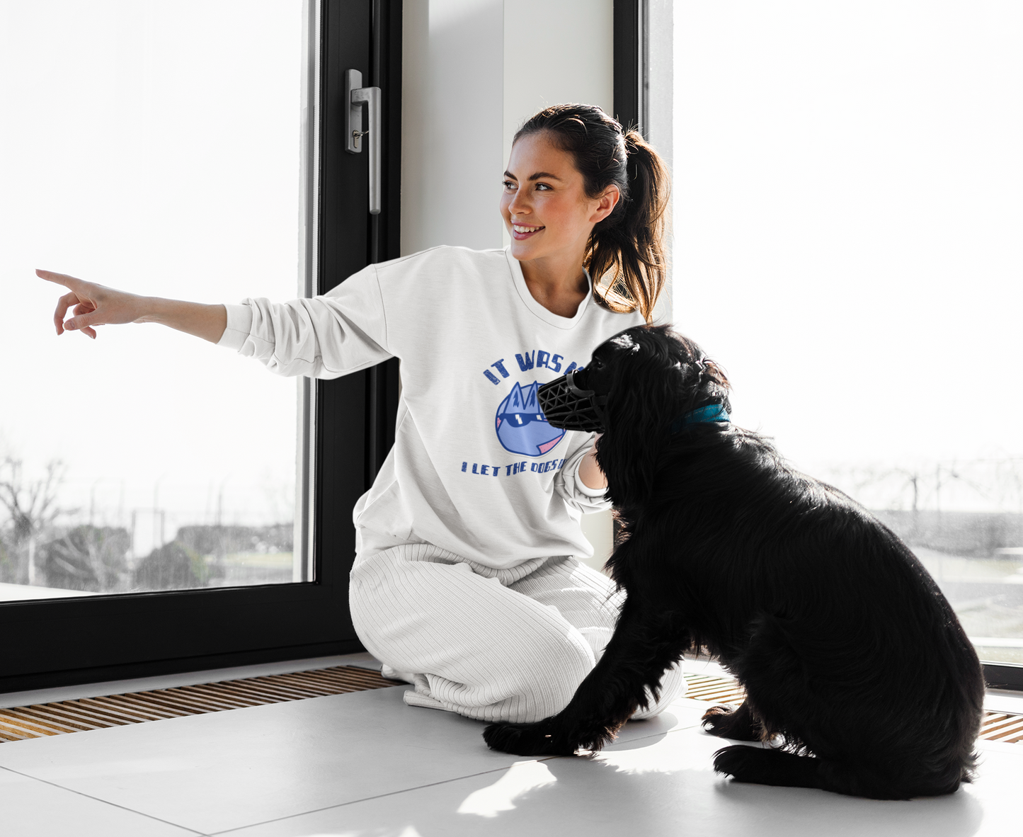 "It Was Me. I Let The Dogs Out" Unisex Heavy Blend Crewneck Sweatshirt